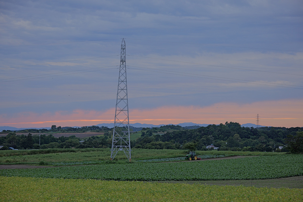 夏にそびえる北海道の鉄塔 100基　鉄塔写真
